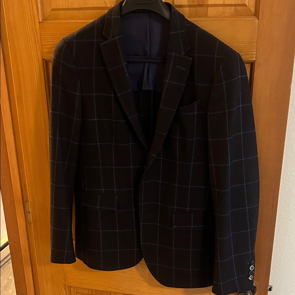 Dark Purple Plaid Blazer